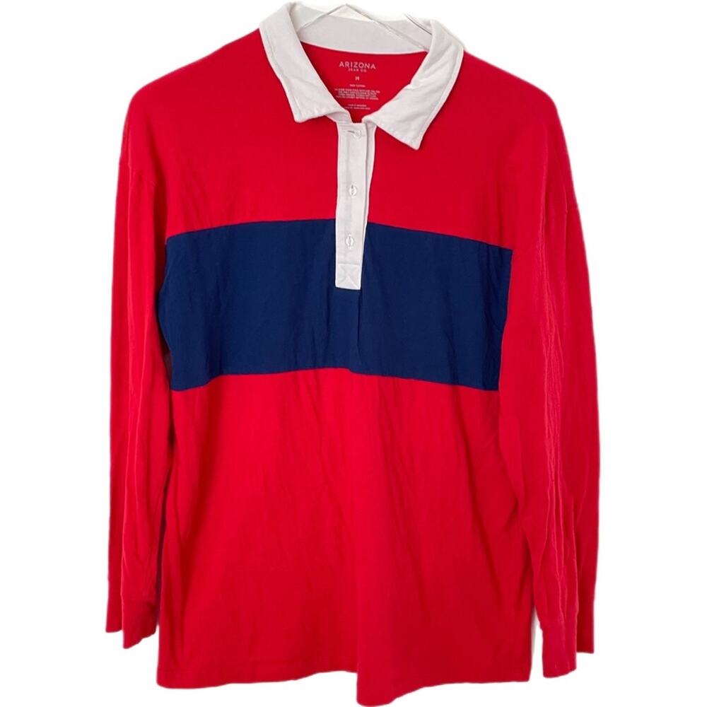Arizona Jeans Mens Rugby Polo Shirt Sz M
